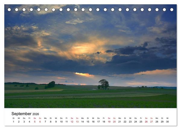 Produktbild: SCHW&Auml;BISCH-BADISCHE LANDSCHAFTEN (Tischkalender 2026 DIN A5 quer), CALVENDO Monatskalender