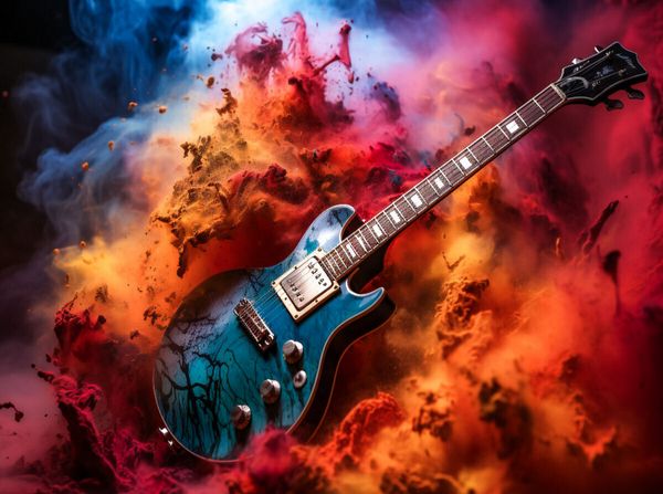 Produktbild: CALVENDO Puzzle Aurora-E-Gitarre | 2000 Teile Lege-Gr&ouml;&szlig;e 90x67cm Foto-Puzzle f&uuml;r gl&uuml;ckliche Stunden