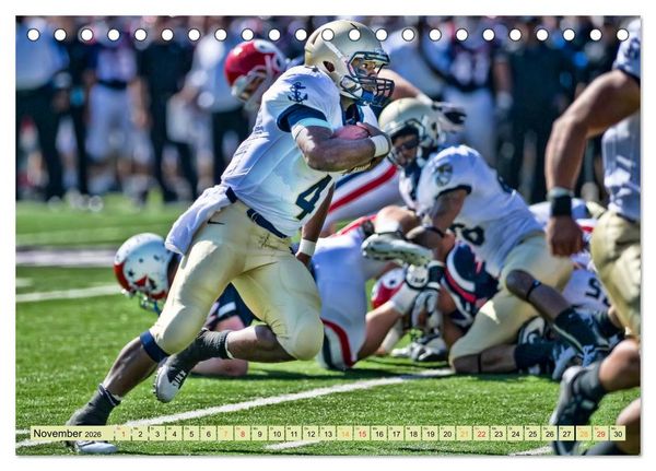 Produktbild: American Football - athletisch und riskant (Tischkalender 2026 DIN A5 quer), CALVENDO Monatskalender