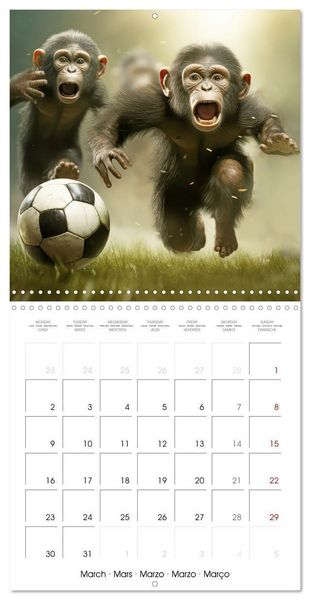Produktbild: Kicking baby monkeys (Wall Calendar 2026 12 &times; 12 Inch) CALVENDO 12 Month Wall Calendar