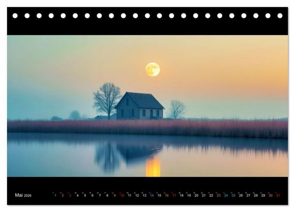Produktbild: Puristische Landschaften (Tischkalender 2026 DIN A5 quer), CALVENDO Monatskalender