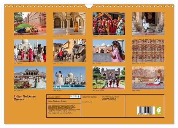 Produktbild: Indien Goldenes Dreieck (Wandkalender 2027 DIN A3 quer), CALVENDO Monatskalender