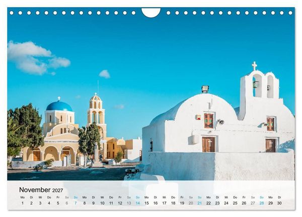 Produktbild: Oia Santorini - Bilderbuch-Dorf von Griechenland (Wandkalender 2027 DIN A4 quer), CALVENDO Monatskalender