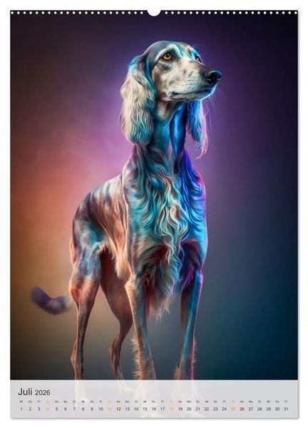 Produktbild: Persischer Windhund (Wandkalender 2026 DIN A2 hoch), CALVENDO Monatskalender