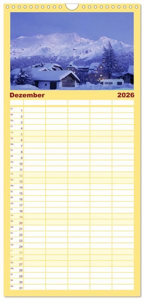 Produktbild: Familienplaner 2026 - Wohnmobil-Reisen mit 5 Spalten (Wandkalender, 21 x 45 cm) CALVENDO