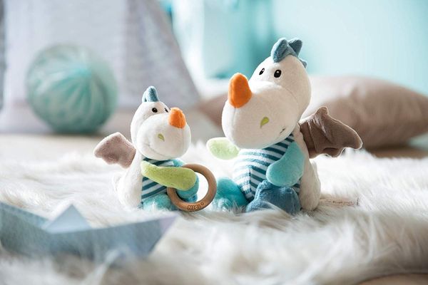 NICI - My First NICI - Greifling Drache Dragilu 15cm mit Holzring und Glocke