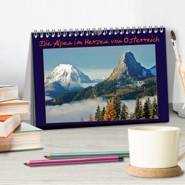 Produktbild: Die Alpen im Herzen von &Ouml;sterreich (Tischkalender 2026 DIN A5 quer), CALVENDO Monatskalender