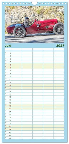 Produktbild: Familienplaner 2027 - Faszination Jochpassrennen mit 5 Spalten (Wandkalender, 21 x 45 cm) CALVENDO