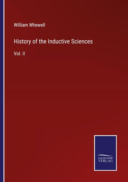 Produktbild: History of the Inductive Sciences
