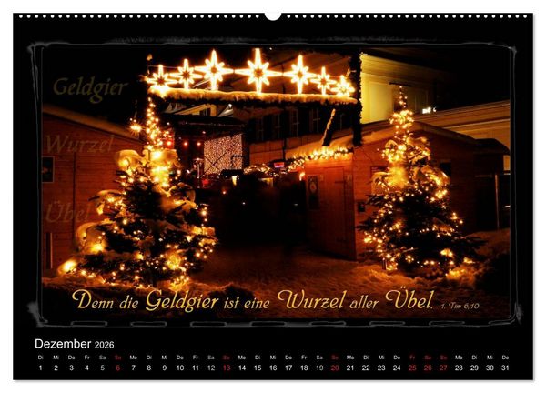 Produktbild: Monat f&uuml;r Monat ein Bibelvers (Wandkalender 2026 DIN A2 quer), CALVENDO Monatskalender