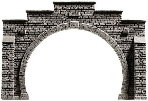 Produktbild: NOCH 58052 PROFI plus H0 Tunnel-Portal 2gleisig Hartschaum-Fertigmodell, Bemalt