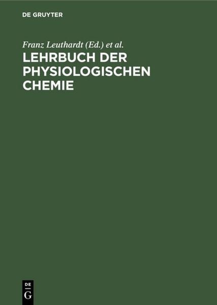 Produktbild: Lehrbuch der physiologischen Chemie