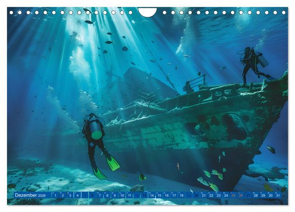 Produktbild: Erlebe mit mir verzaubernde Unterwasserwelten Tauchen (Wandkalender 2026 DIN A4 quer), CALVENDO Monatskalender