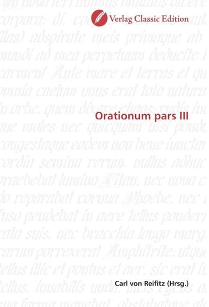 Produktbild: Orationum pars III