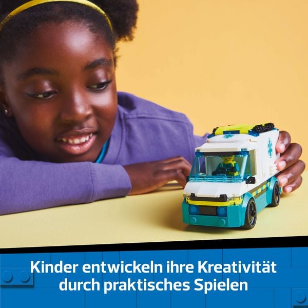Produktbild: LEGO City Rettungswagen - Bauspielzeug f&uuml;r Kleinkinder ab 5 Jahren 60451