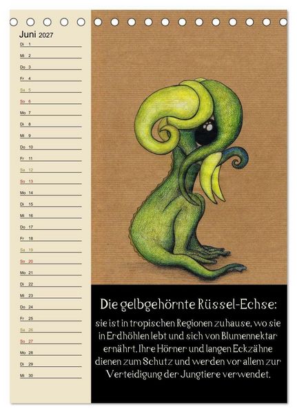 Produktbild: Fabelhafte Wesen / Geburtstagskalender (Tischkalender 2027 DIN A5 hoch), CALVENDO Monatskalender
