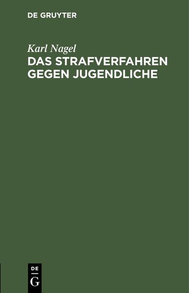 Produktbild: Das Strafverfahren gegen Jugendliche