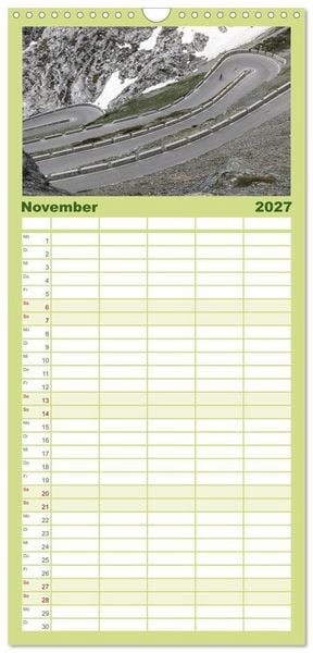 Produktbild: Familienplaner 2027 - Biken - Impressionen von Rolf Dietz mit 5 Spalten (Wandkalender, 21 x 45 cm) CALVENDO