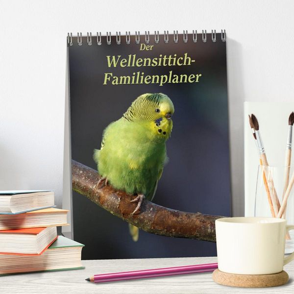 Produktbild: Der Wellensittich-Familienplaner (Tischkalender 2026 DIN A5 hoch), CALVENDO Monatskalender