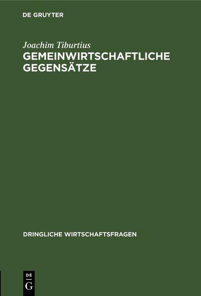 Produktbild: Gemeinwirtschaftliche Gegens&auml;tze