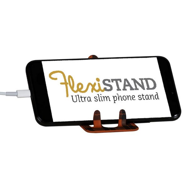Produktbild: Flexistand Red Tartan - superflacher Aufsteller f&uuml;r Smartphones und Mini-Tablets, Handyhalter