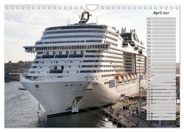 Produktbild: Riesen der Meere - Kreuzfahrtschiffe Geburtstagskalender (Wandkalender 2027 DIN A4 quer), CALVENDO Monatskalender