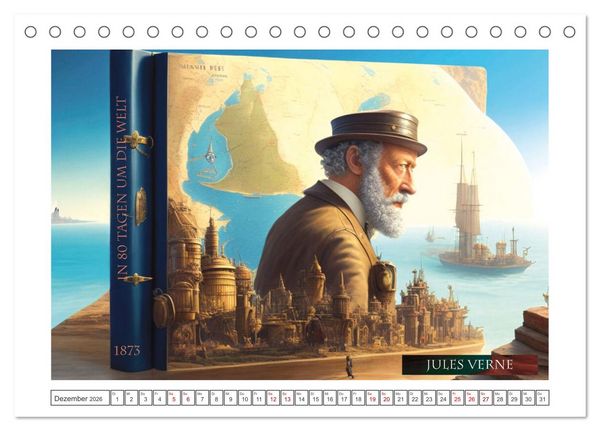 Produktbild: Coversch&auml;tze der Weltliteratur (Tischkalender 2026 DIN A5 quer), CALVENDO Monatskalender