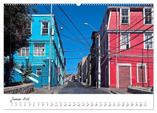 Produktbild: Die Farben von Valpara&iacute;so (hochwertiger Premium Wandkalender 2026 DIN A2 quer), Kunstdruck in Hochglanz