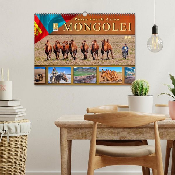 Produktbild: Reise durch Asien - Mongolei (Wandkalender 2026 DIN A3 quer), CALVENDO Monatskalender