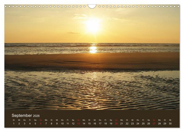Produktbild: R&ouml;m&ouml; - Wasser, Wind und endloser Strand (Wandkalender 2026 DIN A3 quer), CALVENDO Monatskalender