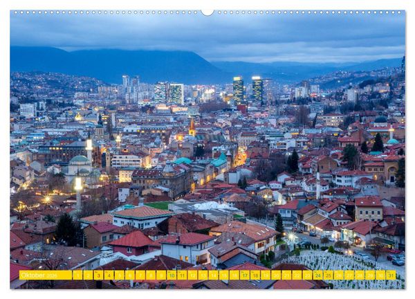 Produktbild: Sarajevo - Vielf&auml;ltige Hauptstadt von Bosnien und Herzegowina (hochwertiger Premium Wandkalender 2026 DIN A2 quer), Kunstdruck in Hochglanz