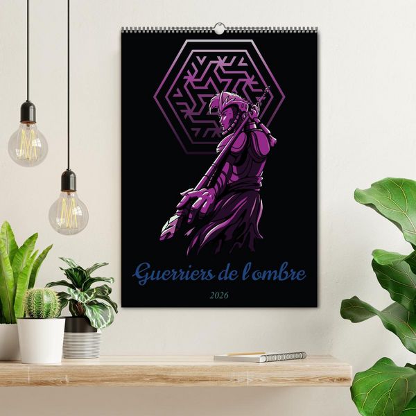 Produktbild: Guerriers de l'ombre (Calendrier mural 2026 DIN A2 horizontal), CALVENDO calendrier mensuel