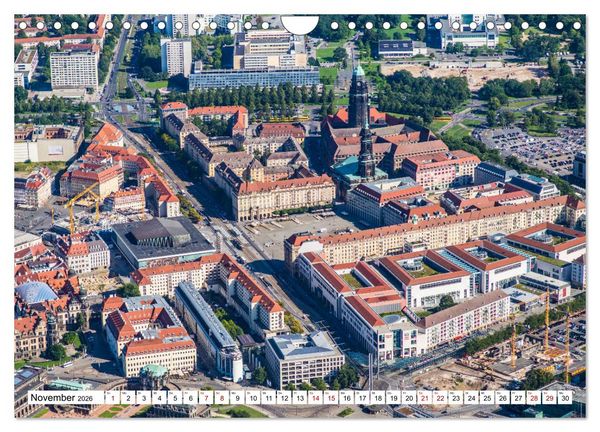 Produktbild: Sachsens Glanz - historische H&ouml;hepunkte aus der Vogelperspektive (Wandkalender 2026 DIN A4 quer), CALVENDO Monatskalender