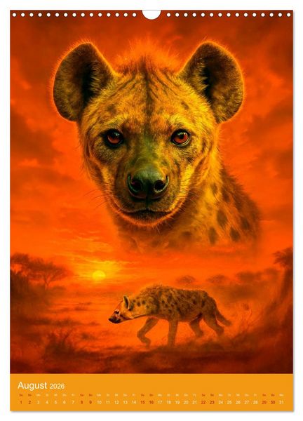 Produktbild: Afrikas wilde Seele - Magische Tierwelt im Portr&auml;t (Wandkalender 2026 DIN A3 hoch), CALVENDO Monatskalender