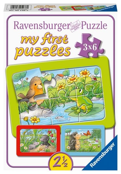 Puzzle Ravensburger Kleine Gartentiere 3 X 6 Teile