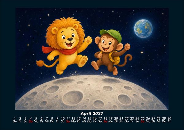 Produktbild: Buschi und Milo im Sonnensystem 2027 Fotokalender DIN A4