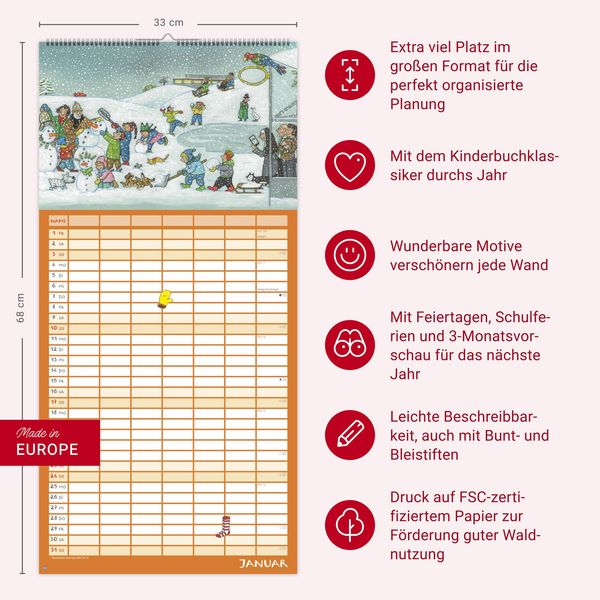 Produktbild: R.S. Berner Wimmlingen Mega-Familienplaner 2027