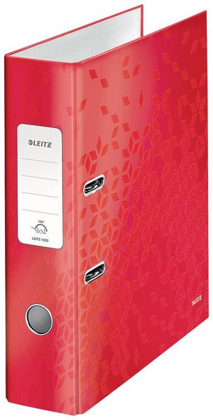 Produktbild: Leitz Ordner DIN A4 R&uuml;ckenbreite: 80mm Rot 2 B&uuml;gel 10050026