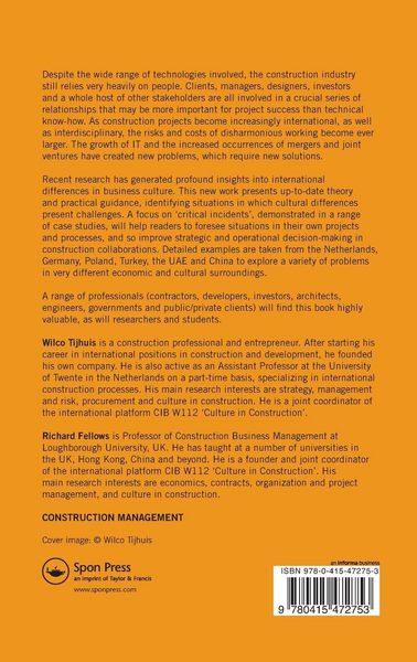 Produktbild: Culture in International Construction