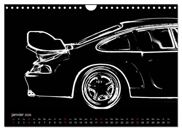 Produktbild: 911 Lignes (Calendrier mural 2026 DIN A4 vertical), CALVENDO calendrier mensuel