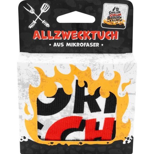 Produktbild: Mikrofasertuch Motiv "Grillen"