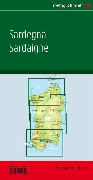Produktbild: freytag & berndt Stra&szlig;enkarte Sardinien Set 1:150.000