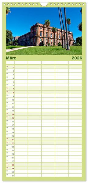 Produktbild: Familienplaner 2026 - Historisches am Golf von Neapel mit 5 Spalten (Wandkalender, 21 x 45 cm) CALVENDO