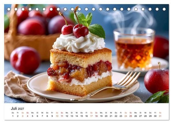Produktbild: Lieblingskuchen - S&uuml;&szlig;e Augenblicke (Tischkalender 2027 DIN A5 quer), CALVENDO Monatskalender