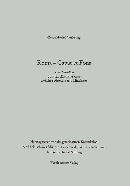 Produktbild: Roma - Caput et Fons