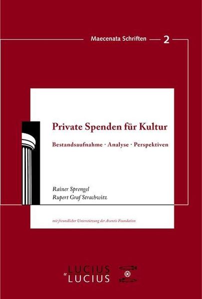 Produktbild: Private Spenden f&uuml;r Kultur