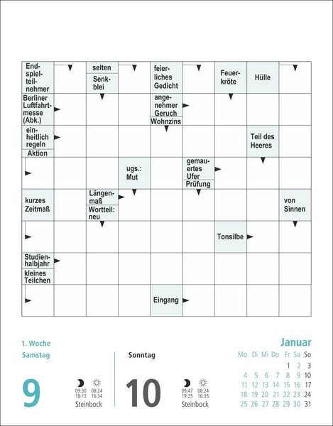 Produktbild: Stefan Heine Kreuzwortr&auml;tsel Tagesabrei&szlig;kalender 2027