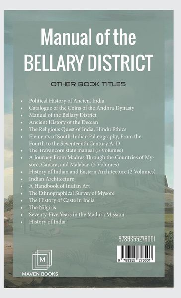 Produktbild: Manual Of The Bellary District