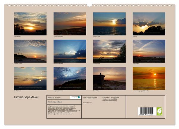 Produktbild: Himmelsspektakel (hochwertiger Premium Wandkalender 2026 DIN A2 quer), Kunstdruck in Hochglanz