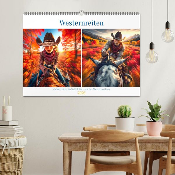 Produktbild: Westernreiten - Jahreszeiten im Sattel (Wandkalender 2026 DIN A2 quer), CALVENDO Monatskalender